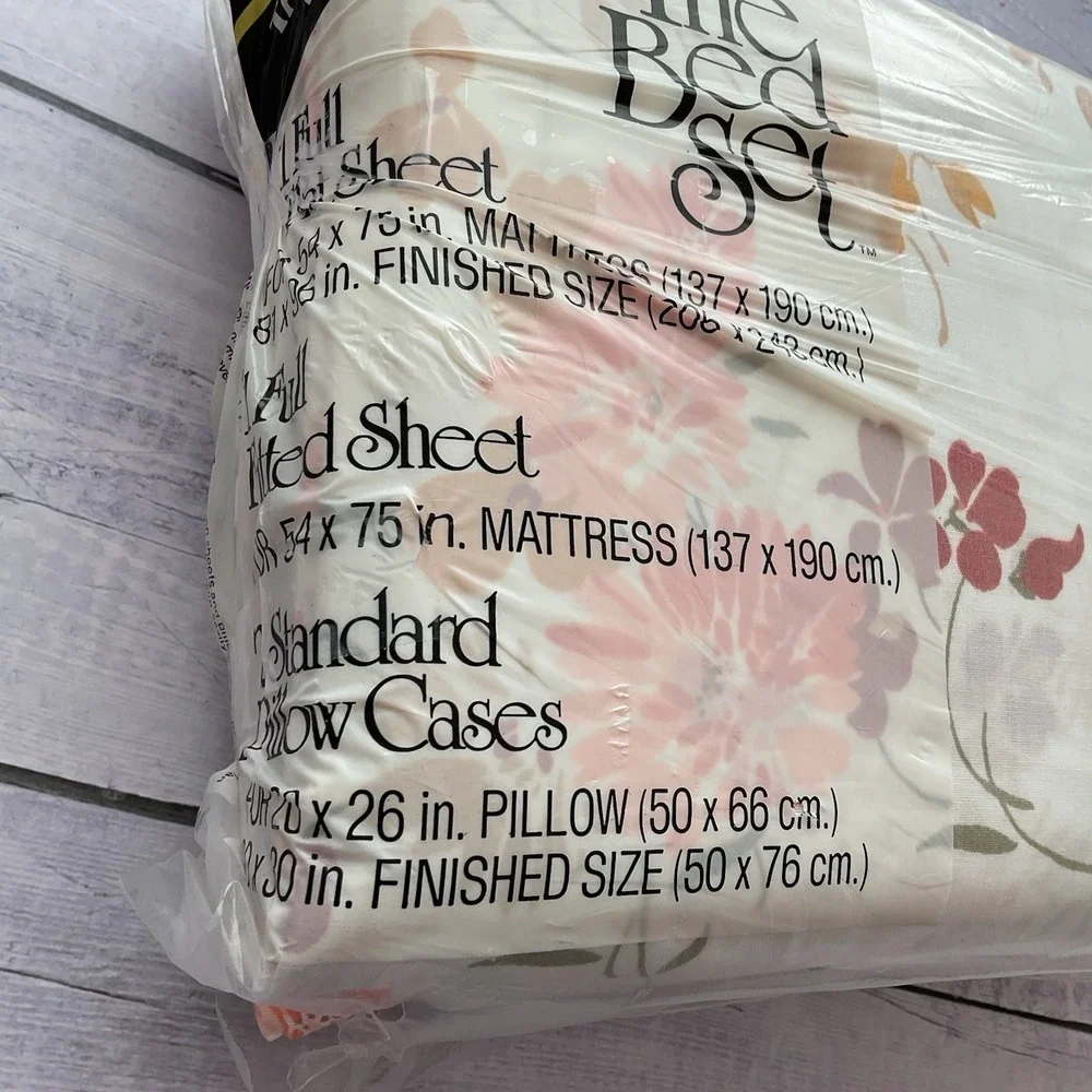 JP Stevens Tastemaker Full Size‎ Sheet Set Spring Dance Floral No Iron 4 Pieces